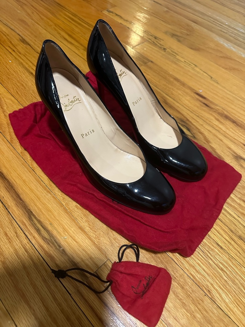 Christian Louboutin Simple Pump 85 Black Patent Heels – Size 38.5 - Picture 2 of 9